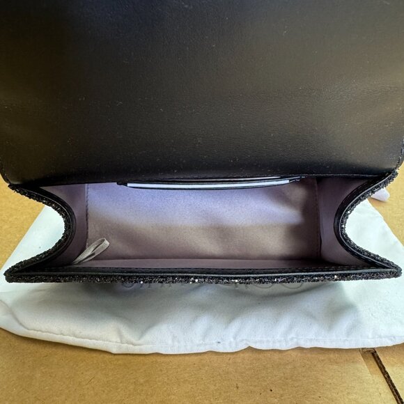 JIMMY CHOO Bohemia Glitter Embellished Shoulder Bag - Black - Picture 9 of 11